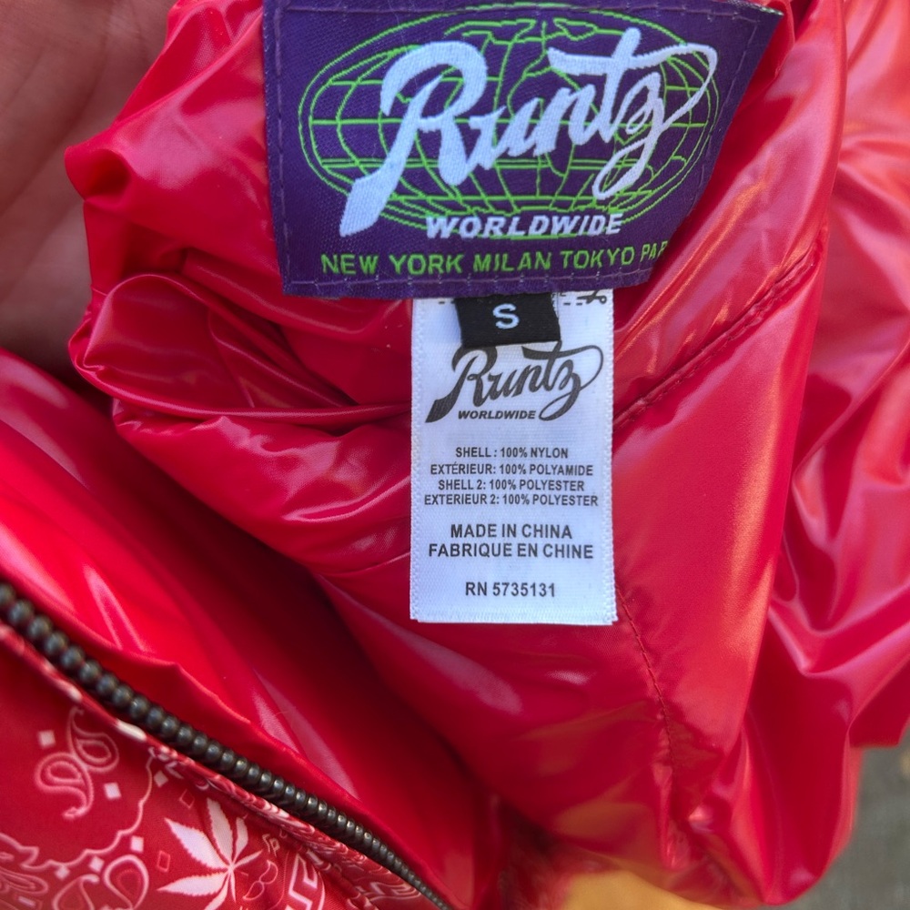 Runtz Reversible Red Puffer Jacket - Picture 7 of 7